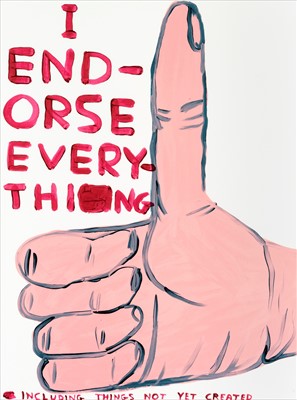 Lot 53 - David Shrigley (British b. 1968), 'I Endorse Everything', 2019