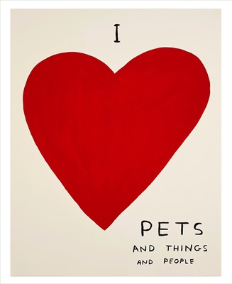 Lot 19 - David Shrigley (British 1968-), 'I Love...', 2019