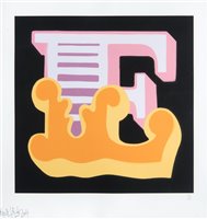 Lot 163 - Ben Eine (British b.1970), ‘E (Orange)’, 2014