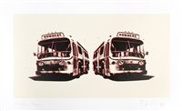 Lot 237 - Jamie Reid (British b.1947), ‘Nowhere Buses’, 2007