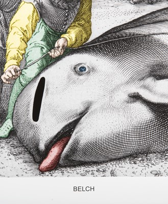 Lot 97 - John Baldessari (American 1931-2020), 'Engraving With Sound: Belch', 2015