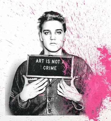 Lot 141 - Mr Brainwash (French 1966-), 'Happy Birthday Elvis! - Jailhouse Pop (Pink Splash)', 2019