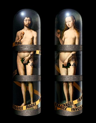 Lot 40 - Magnus Gjoen (British/Norwegian), 'Break Glass For A New Beginning - Adam & Eve', 2014