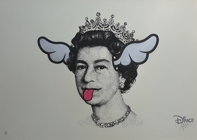Lot 96 - D*Face (British 1978-), 'Dog Save The Queen' (Silver Wings), 2004
