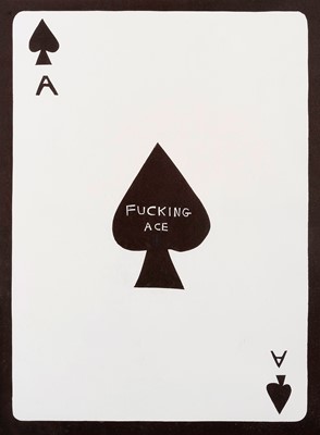 Lot 30 - David Shrigley (British 1968-), 'Fucking Ace (Linocut)', 2018
