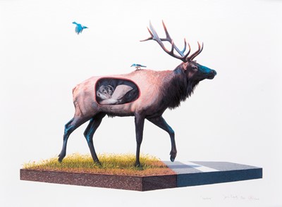 Lot 38 - Josh Keyes (American 1969-), 'Incubate', 2010