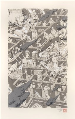 Lot 211 - Liqen (Spanish b.1980), 'Wall Street Labyrinth', 2012
