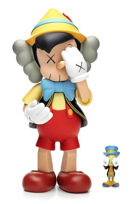 Lot 142 - Kaws (American 1974-),  'Pinocchio & Jiminy Cricket', 2010