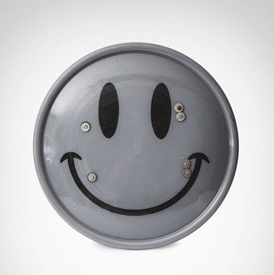 Lot 107 - Jimmy Cauty (British 1956-), 'Smiley Riot Shield (Grey)', 2014