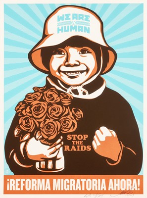 Lot 126 - Shepard Fairey & Ernesto Yerena (Collaboration), 'Immigration Reform', 2009 (2 Works)