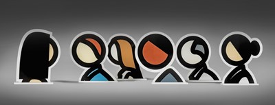 Lot 51 - Julian Opie (British 1958-), 'Head Series', 2016/17, (six works)