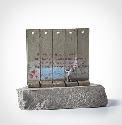 Lot 71 - Banksy (British 1974 -), Walled Off Hotel - Five Part Souvenir Wall Section (If We Wash Our Hands)
