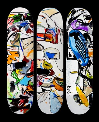 Lot 111 - Eddie Martinez (American 1977-), 'Set Of Three Skate Decks', 2016