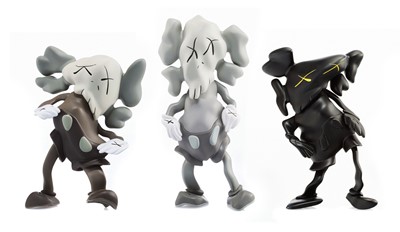 Lot 134 - Kaws (American 1974-) & Robert Lazzarini (American 1965- ) (Collaboration), 'Companion (Grey, Black & Brown)', 2010