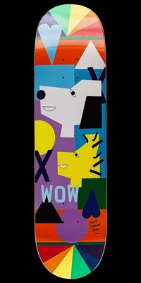 Lot 53 - Nina Chanel Abney  (American 1982-), 'HUF X Peanuts X Story NINA Skate Deck', 2018