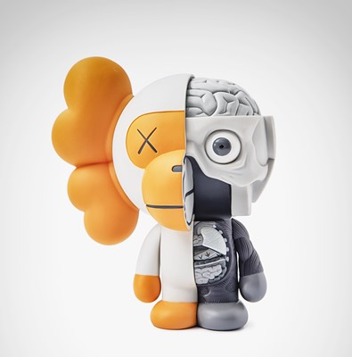 Lot 204 - Kaws (American 1974-) & Bape (Collaboration), 'Milo (Grey)', 2010