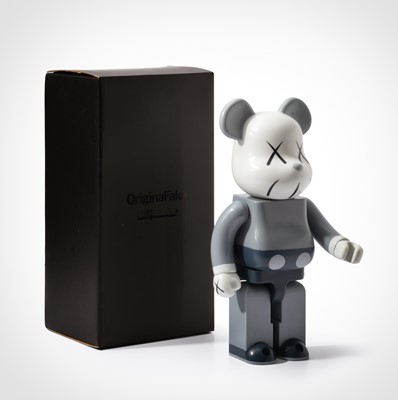 Lot 128 - Kaws (American 1974-), 'Companion Bearbrick 400% (Blue Tone)', 2008