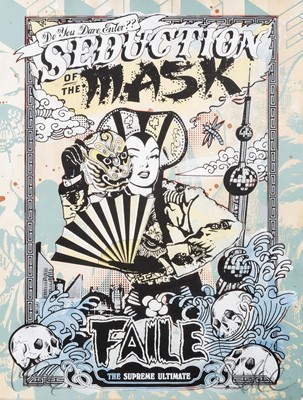 Lot 102 - Faile  (Collaboration), 'Seduction Of The Mask (Green)', 2007