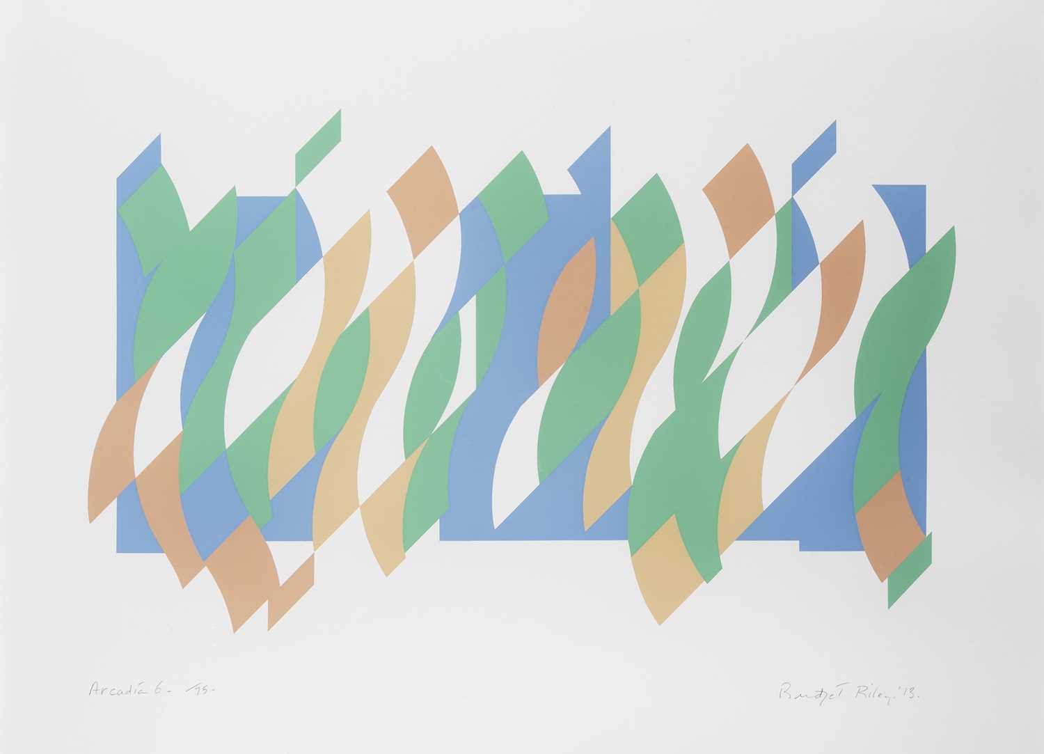 Lot 10 - Bridget Riley (British 1931-), 'Arcadia 6', 2013