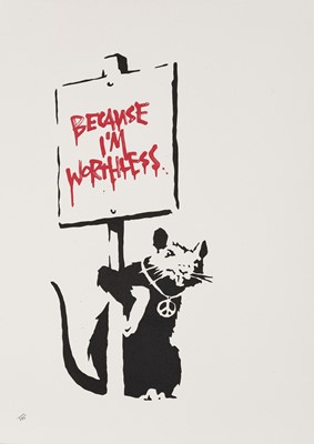 Lot 75 - Banksy (British 1974-), ‘Because I'm Worthless', 2004