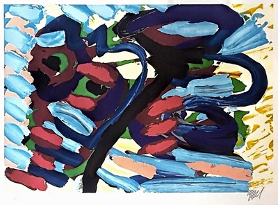 Lot 36 - Karel Appel (Dutch 1921-2006), 'Loving Heads', 1979
