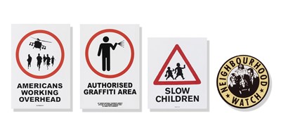 Lot 70 - Banksy (British 1974-) 'Paste Up Stickers' (4)