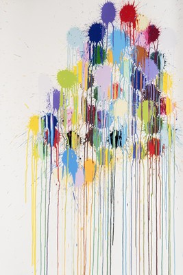 Lot 32 - Ian Davenport (British 1966-), 'Colour Splat Cluster', 2018