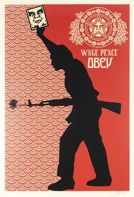 Lot 75 - Shepard Fairey (American 1970-), 'Wage Peace', 2005