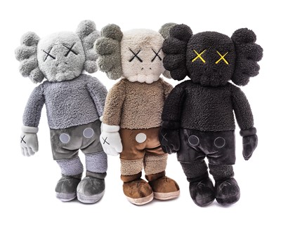 Lot 64 - Kaws (American 1974-), 'Holiday Hong Kong (Black, Brown & Grey Plush)', 2019