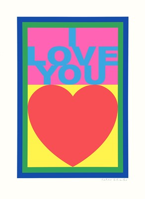 Lot 104 - Peter Blake (British 1932-), 'I Love You', 2008