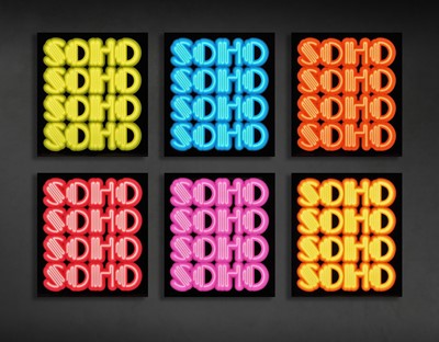 Lot 55 - Ben Eine (British 1970-), 'Soho', 2016 (Six Works)