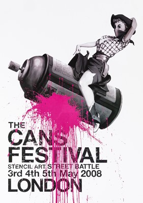 Lot 40 - Banksy (British 1974-), 'Cans Festival', 2008