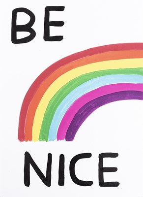 Lot 136 - David Shrigley (British 1968-), 'Be Nice', 2018
