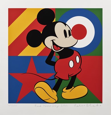 Lot 38 - Peter Blake (British 1932-), 'Red Nose Day', 2019