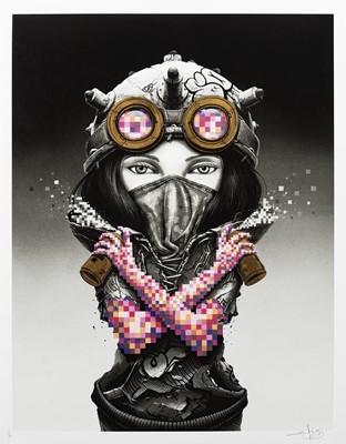 Lot 104 - Pez (French), ‘Kunoichi (Gold Leaf)’, 2018
