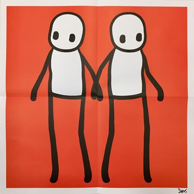 Lot 124 - Stik (British 1979-), 'Holding Hands (Red)', 2020