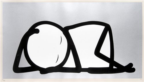 Lot 504 - Stik (British), 'Sleeping Baby (Silver)', 2015