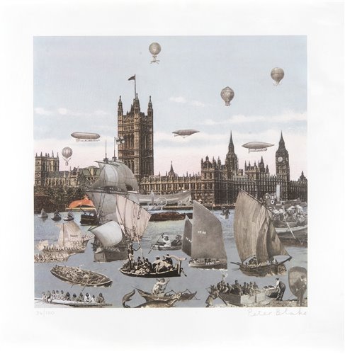 Lot 412 - Peter Blake (British b.1932), 'River Thames - Regatta', 2012