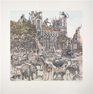 Lot 346 - Peter Blake (British b.1932), 'Westminster Abbey - Anamalia', 2012