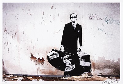 Lot 76 - Blek Le Rat x Sybille Prou (Collaboration) ‘Getting Through The Walls’, 2008