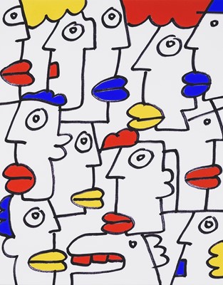 Lot 134 - Thierry Noir (French 1958-), 'Multi Noir', 2009