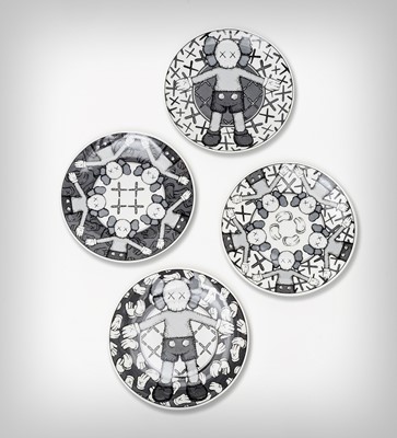 Lot 105 - Kaws (American 1974-), 'Holiday Plate Set (Grey)', 2019