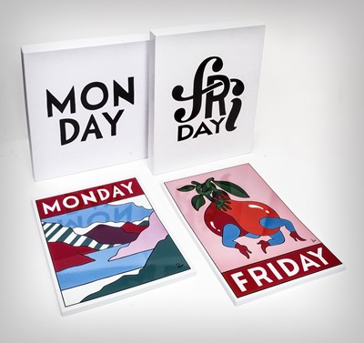 Lot 195 - Parra (Dutch  1976-), 'Monday & Friday', 2018 & 2019 (Two Works)
