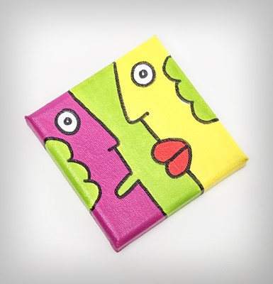 Lot 135 - Thierry Noir (French 1958-), 'Untitled (Mini Heads Canvas)', 2012