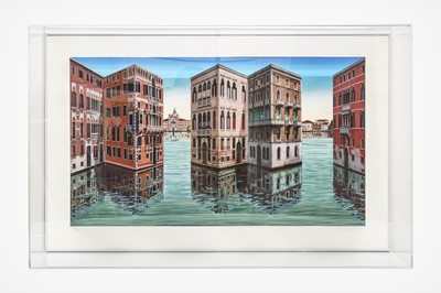 Lot 159 - Patrick Hughes (British 1939-), 'Lagoon', 2018
