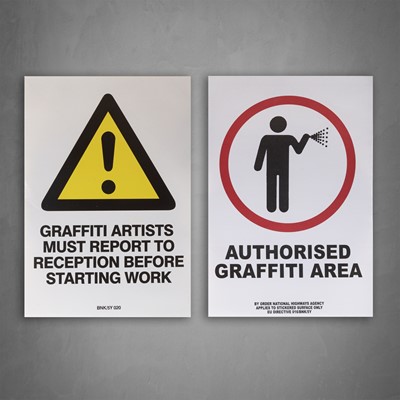 Lot 115 - Banksy (British 1974-), 'Paste Up Stickers' (two works)