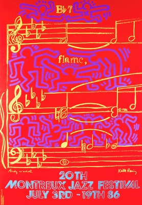 Lot 92 - Keith Haring & Andy Warhol (Collaboration), 'Montreux Jazz Festival', 1986