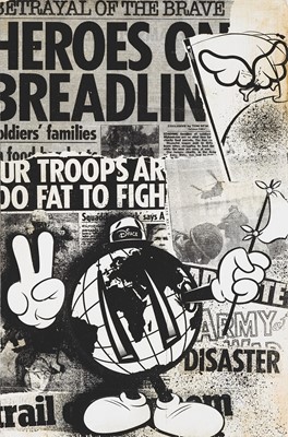 Lot 182 - D*Face (British 1978-), 'World Peace', 2009 (HPM)
