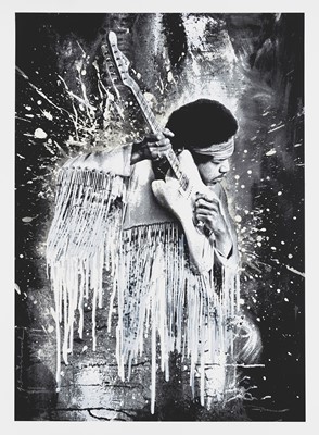 Lot 113 - Mr Brainwash (French 1966-), 'Jimi (White)', 2015