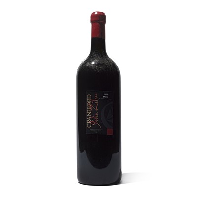 Lot 89 - 1 3 litre bottle 2003 Craneford John Zilm Shiraz